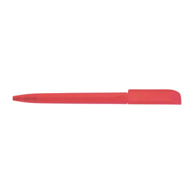JAG TWIST ACTION FROSTED PLASTIC BALL PEN in Red.