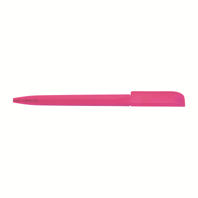 Picture of JAG TWIST ACTION FROSTED PLASTIC BALL PEN in Pink.