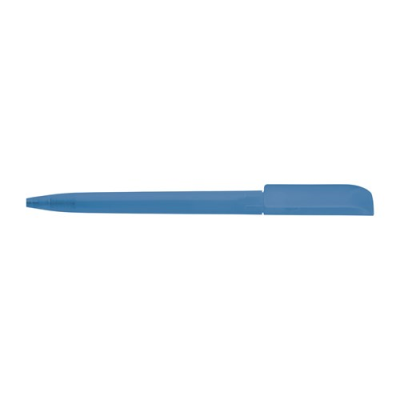 JAG TWIST ACTION FROSTED PLASTIC BALL PEN in Light Blue.