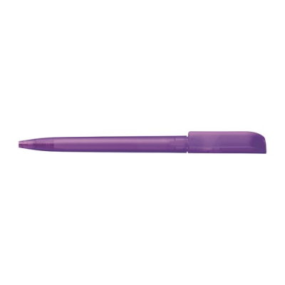 JAG TWIST ACTION FROSTED PLASTIC BALL PEN in Purple.