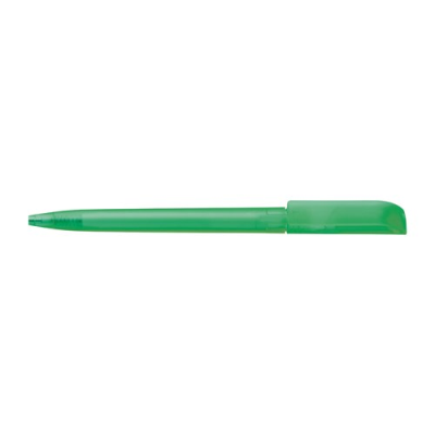 JAG TWIST ACTION FROSTED PLASTIC BALL PEN in Light Green.