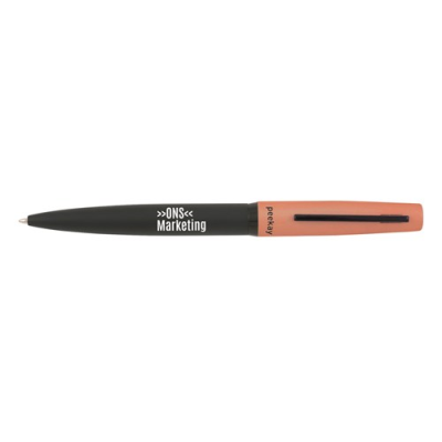 Picture of SAMARIA METAL BALL PEN with Blue Ink in Orange.