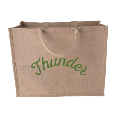 Picture of JUTE BAG LAYING MODEL in Brown.