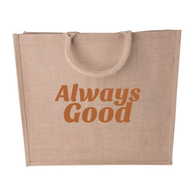 Picture of JUTE BAG SHOPPER in Brown.