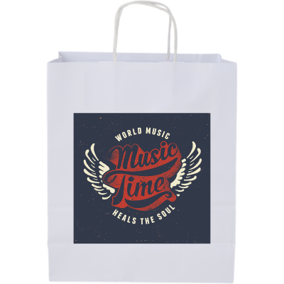 Picture of PAPER BAG (180 x 230 x 80MM) in White