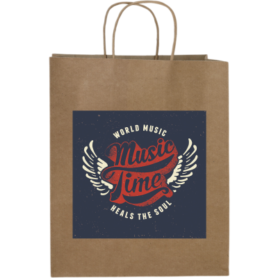 Picture of PAPER BAG (180 x 230 x 80MM) in Brown