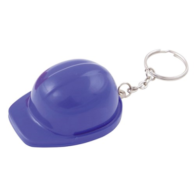 Picture of HARD HAT BOTTLE OPENER AND KEYRING CHAIN in Blue.