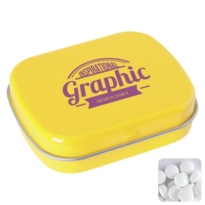 Picture of FLAT TIN with Dextrose Mints in Yellow