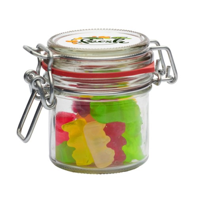 Picture of 125ML / 280G GLASS JAR FILLED with Gummy Bears
