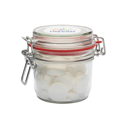 Picture of 255ML / 480G GLASS JAR FILLED with Peppermints