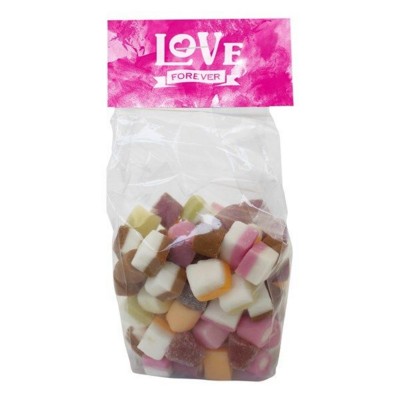 Picture of 100G BAG with a Card Base & Printed Header Board Filled with Dolly Mixtures