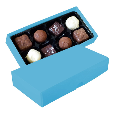 Picture of CHOCOLATE BOX with 8 Assorted Chocolate & Truffles in Aqua