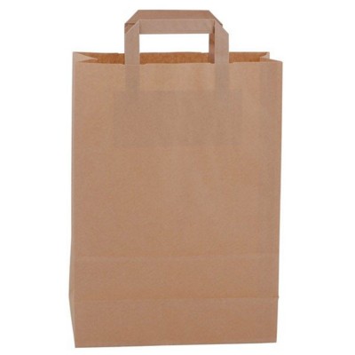 Picture of PAPER BAG, FLAT HANDLE 260 x 360 x 120 MM in Khaki