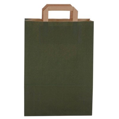 Picture of PAPER BAG, FLAT HANDLE 320 x 430 x 150 MM in Green