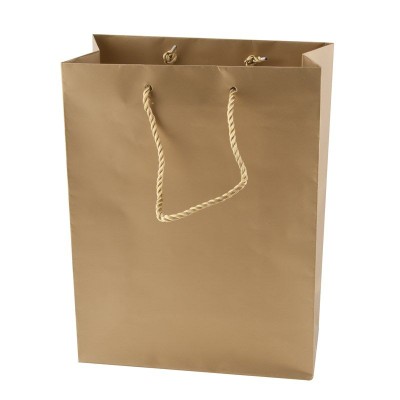 Picture of MATT LAMINATED PAPER BAG 160 x 190 x 80 MM in Gold