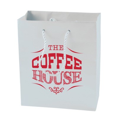 Picture of MATT LAMINATED PAPER BAG 270 x 370 x 120 MM in White
