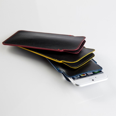 Picture of MOBILE PHONE SLIP CASE in Belluno, a Vegan Colour Leatherette with a Subtle Grain