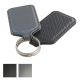 Picture of BLACK CARBON FIBRE TEXTURED PU RECTANGULAR KEYRING FOB