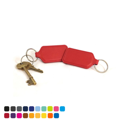 Picture of RECTANGULAR KEYRING FOB in Soft Touch Vegan Torino PU