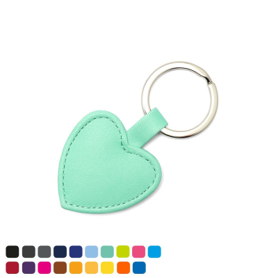 Picture of HEART SHAPE KEYRING FOB in Soft Touch Vegan Torino PU
