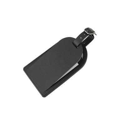 Picture of HAMPTON LEATHER SMALL LUGGAGE TAG with Security Flap.