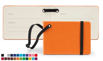 Picture of NOTE BOOK STYLE LUGGAGE TAG with Elastic Retainer in Belluno PU Leather