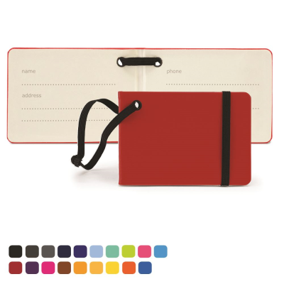Picture of NOTE BOOK STYLE LUGGAGE TAG in Soft Touch Vegan Torino PU