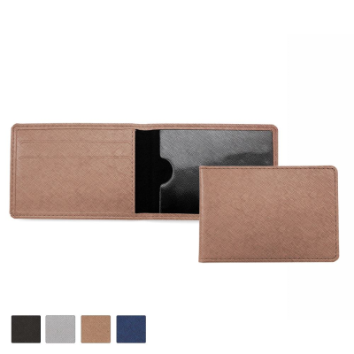 Picture of SEASON TICKET OR ID CARD CASE in Textured Saffiano in 4 Metallic Colours