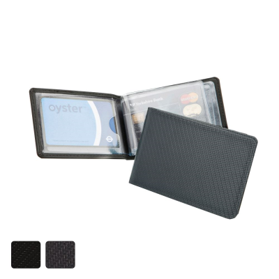 Picture of CARBON FIBRE TEXTURED PU CREDIT CARD CASE FOR 6-8 CARDS.