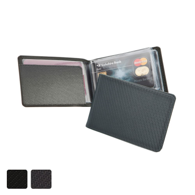Picture of CARBON FIBRE TEXTURED PU DELUXE CREDIT CARD CASE FOR 6-8 CARDS.