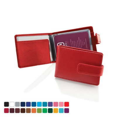 Picture of CREDIT CARD CASE WALLET with Strap Booklet of Clear Transparent Pockets