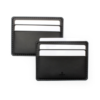 Picture of ECO EXPRESS DELUXE SLIM LINE CREDIT CARD CASE in Black Porto