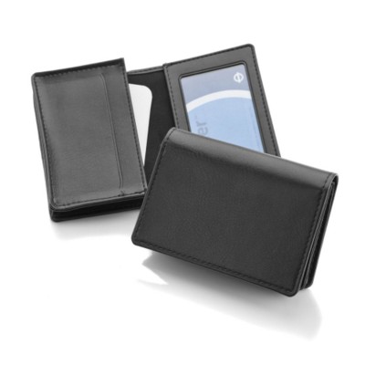 Picture of DELUXE BUSINESS CARD DISPENSER in Black Belluno PU Leather.