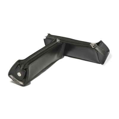 Picture of PENCIL OR COSMETICS CASE in Black Belluno a Vegan Leatherette with a Subtle Grain