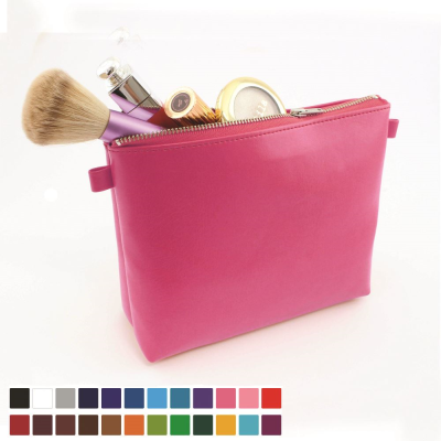 Picture of TOILETRY OR ACCESSORY CASE in Belluno, a Vegan Colour Leatherette with a Subtle Grain
