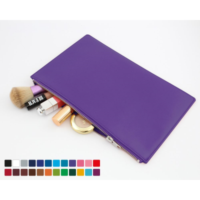 Picture of MEDIUM ZIP POUCH in Belluno, a Vegan Colour Leatherette with a Subtle Grain