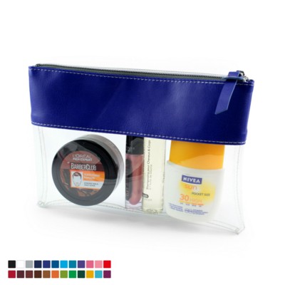 Picture of BELLUNO LARGE ZIP CLEAR TRANSPARENT TABLET OR TRAVEL POUCH.
