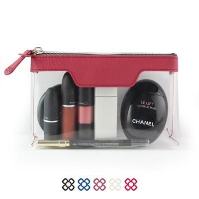 Picture of COMO CLEAR TRANSPARENT ZIP TOILETRY OR ACCESSORY BAG.