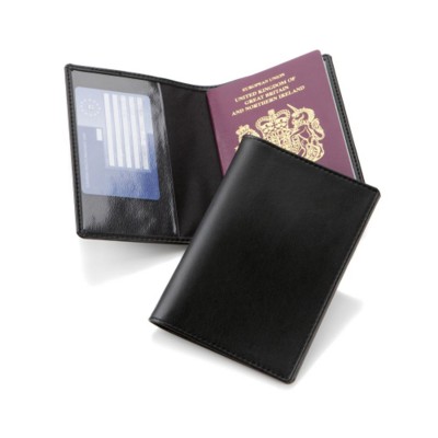 Picture of BASIC PASSPORT WALLET in Black Belluno Leather Look PU