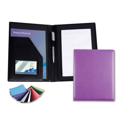 Picture of BELLUNO PU A5 CONFERENCE FOLDER in Pale Grey.