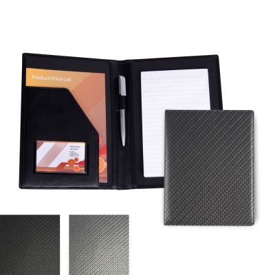 Picture of CARBON FIBRE TEXTURED PU A5 CONFERENCE FOLDER