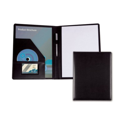 Picture of BELLUNO A4 PU CONFERENCE FOLDER in Black.