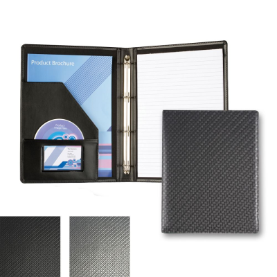 Picture of CARBON FIBRE TEXTURED PU A4 SLIM RING BINDER