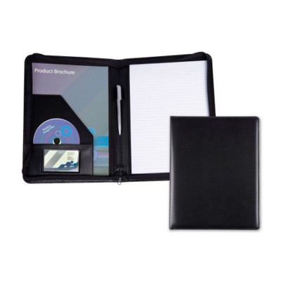 Picture of BELLUNO PU ZIP CONFERENCE FOLDER in Black