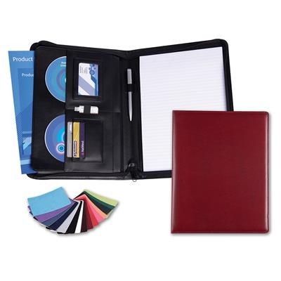 Picture of BELLUNO PU DELUXE ZIP CONFERENCE FOLDER in Black