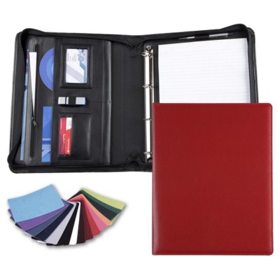 Picture of BELLUNO PU DELUXE ZIP CONFERENCE FOLDER in Black