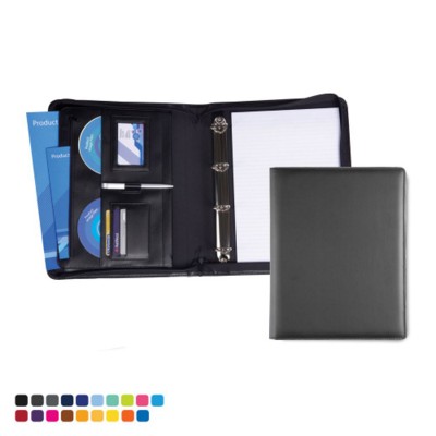 Picture of TORINO A4 DELUXE ZIP RING BINDER in Matt Lustre Velvet Touch Torino PU Leather