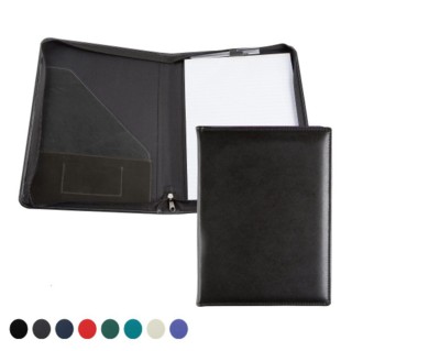 Picture of E LEATHER A4 ZIP CONFERENCE FOLDER in 8 Colours.