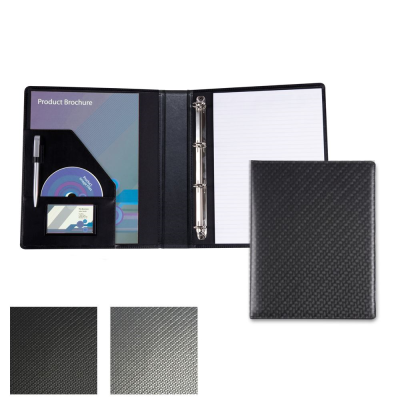 Picture of CARBON FIBRE TEXTURED PU A4 RING BINDER.