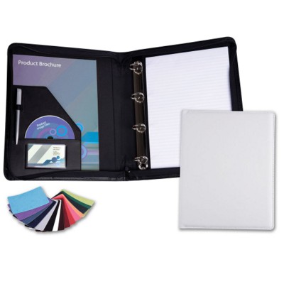 Picture of BELLUNO PU ZIP RING BINDER in Black